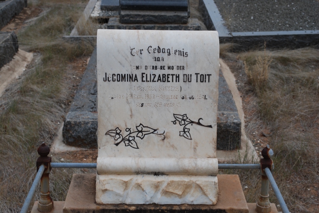TOIT Jacomina Elizabeth, du nee VAN NIEKERK 1857-1941