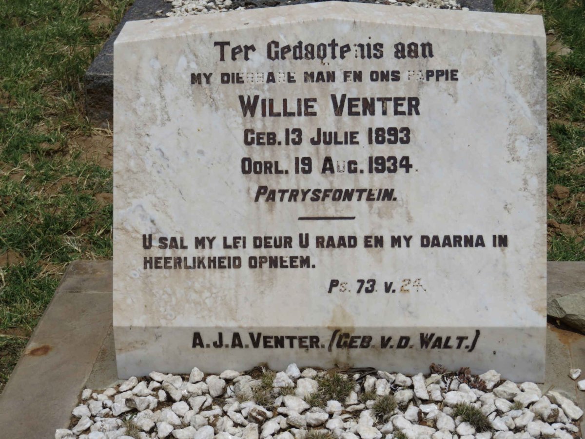 VENTER Willie 1893-1934