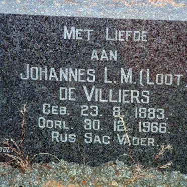 VILLIERS Johannes L.M., de 1883-1966