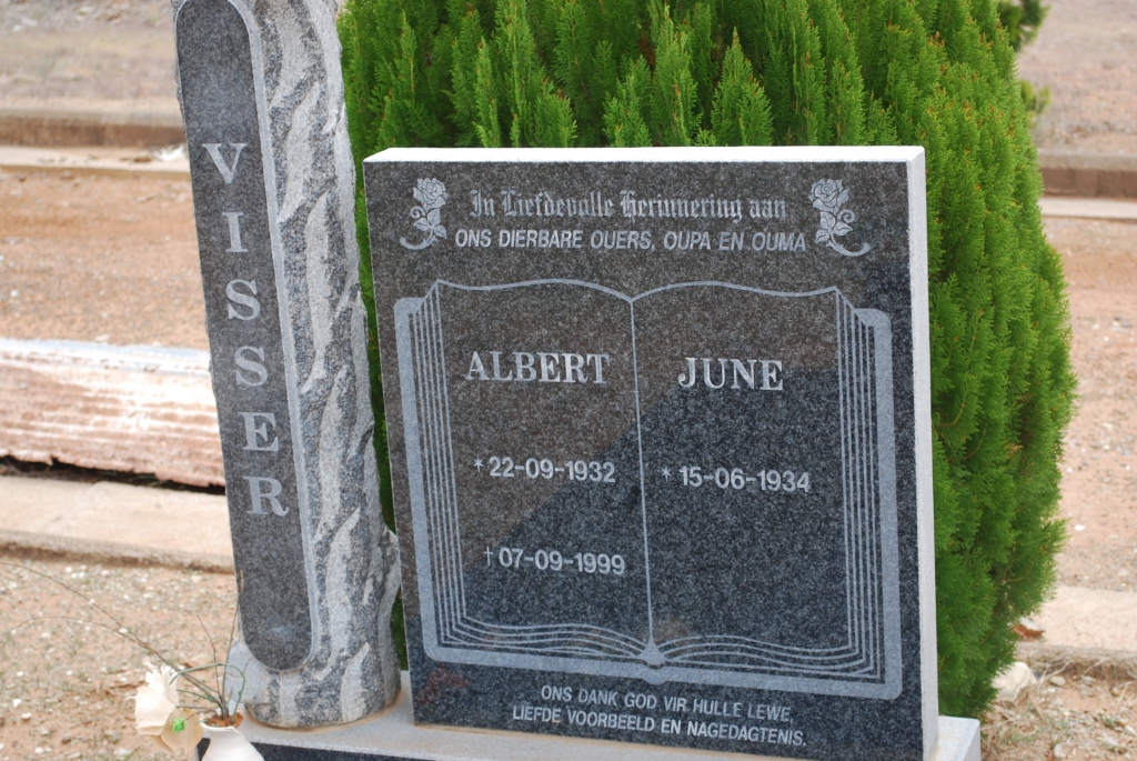 VISSER Albert 1932-1999 &amp; June 1934-