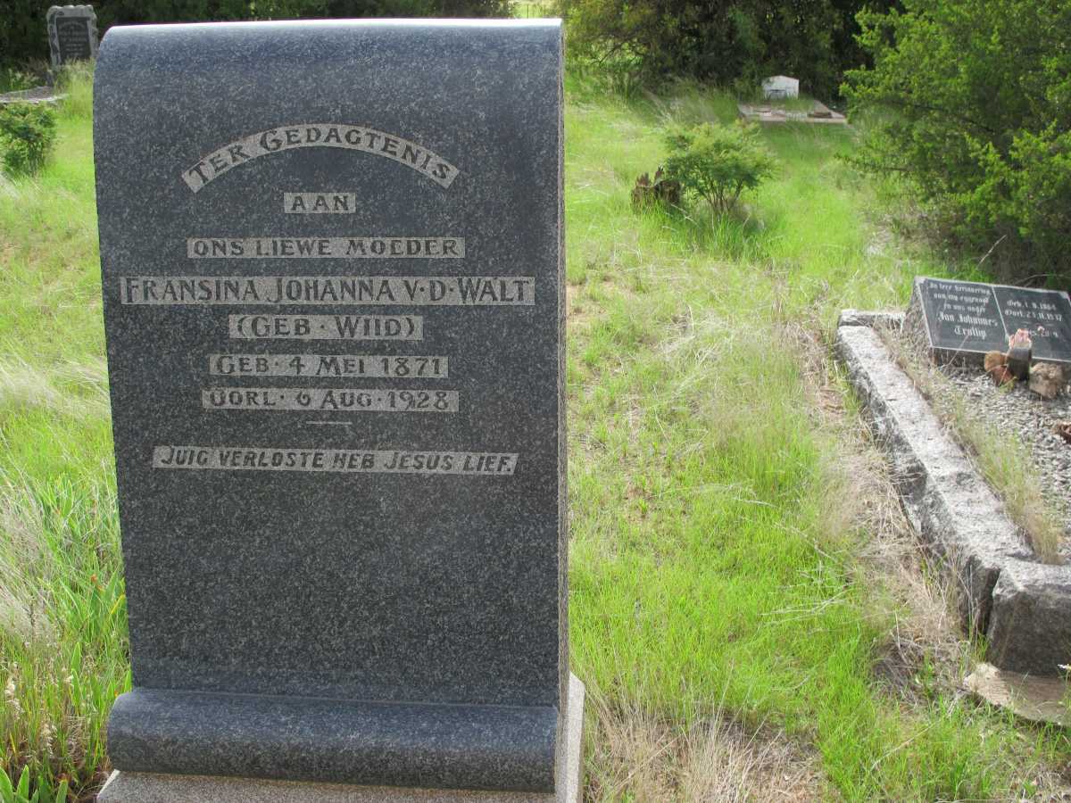 WALT Fransina Johanna, v.d. nee WIID 1871-1928