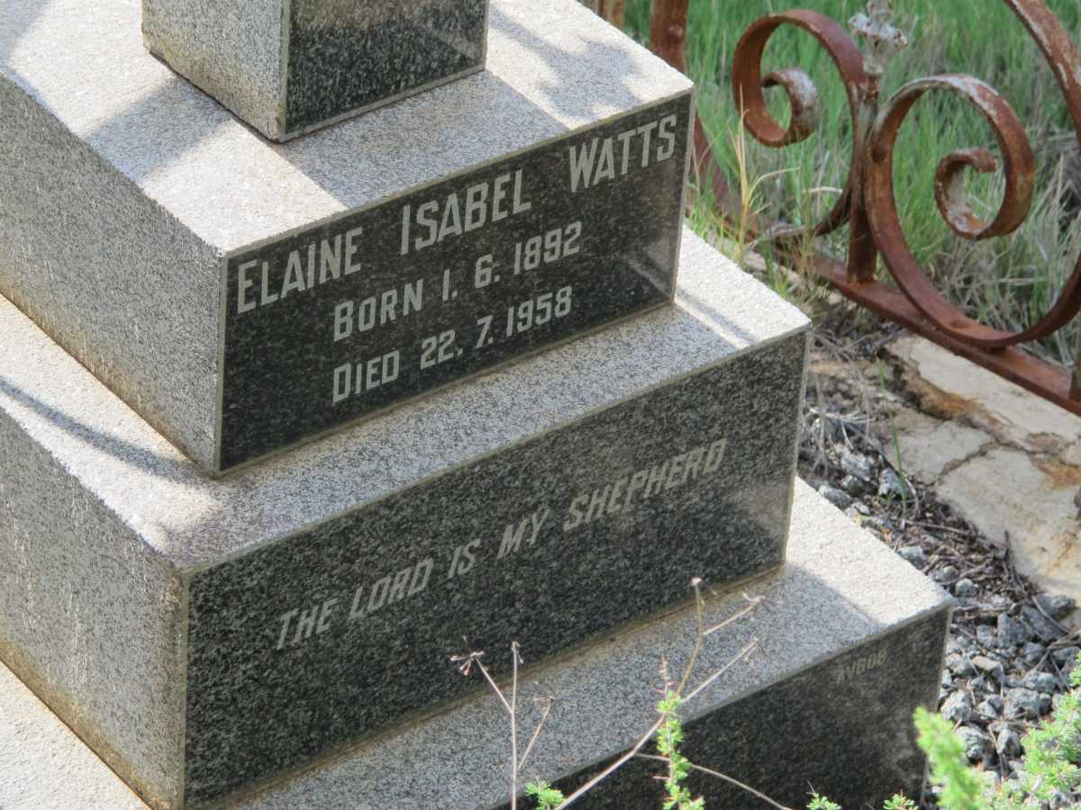 WATTS Elaine Isabel 1892-1958