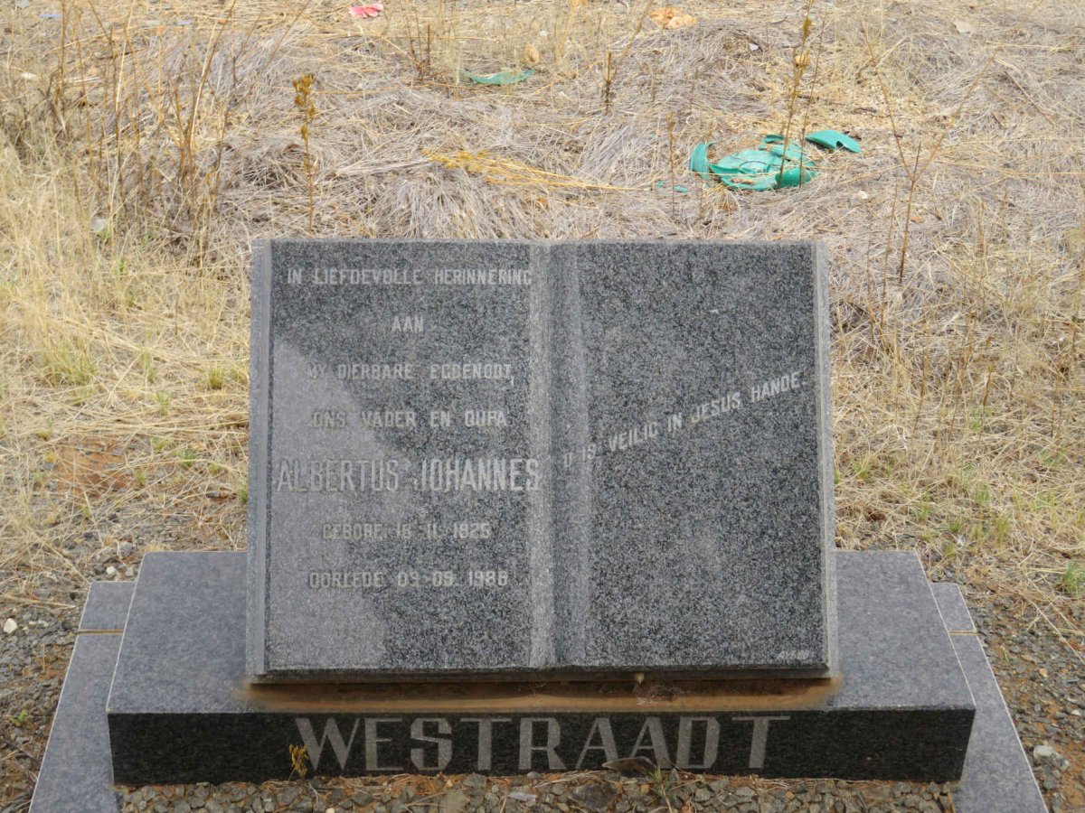 WESTRAADT Albertus Johannes 1925-1986
