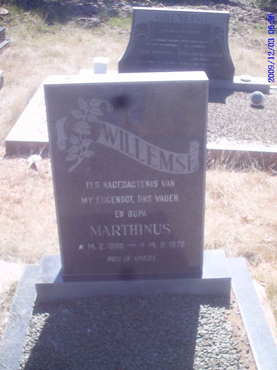 WILLEMSE Marthinus 1900-1972