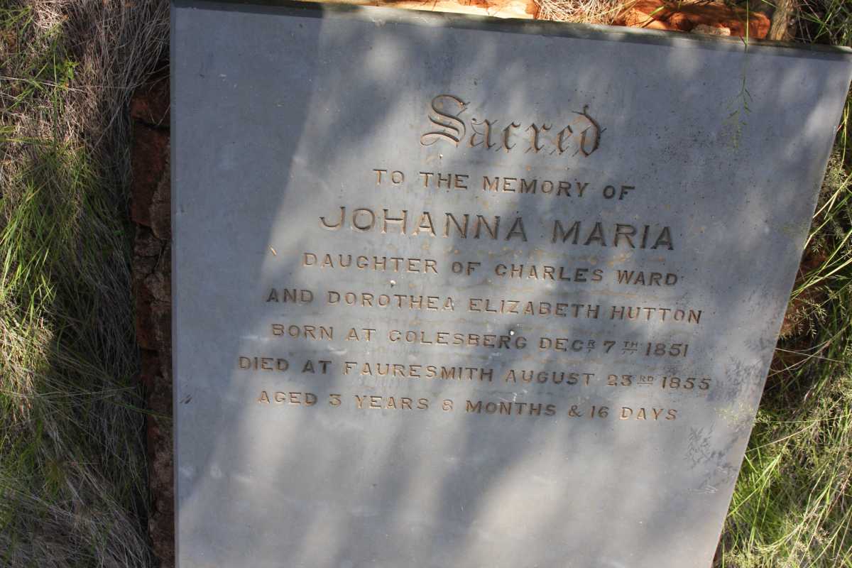 WARD Johanna Maria 1851-1855
