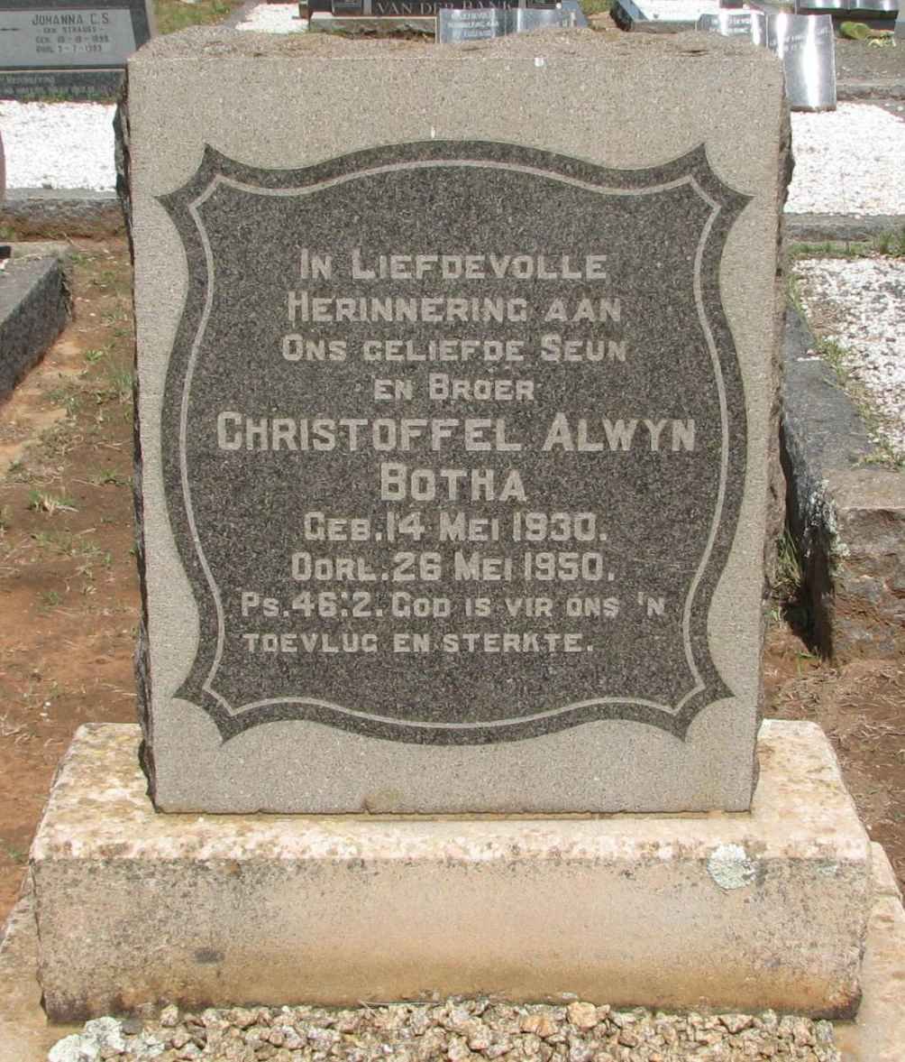 BOTHA Christoffel Alwyn 1930-1950