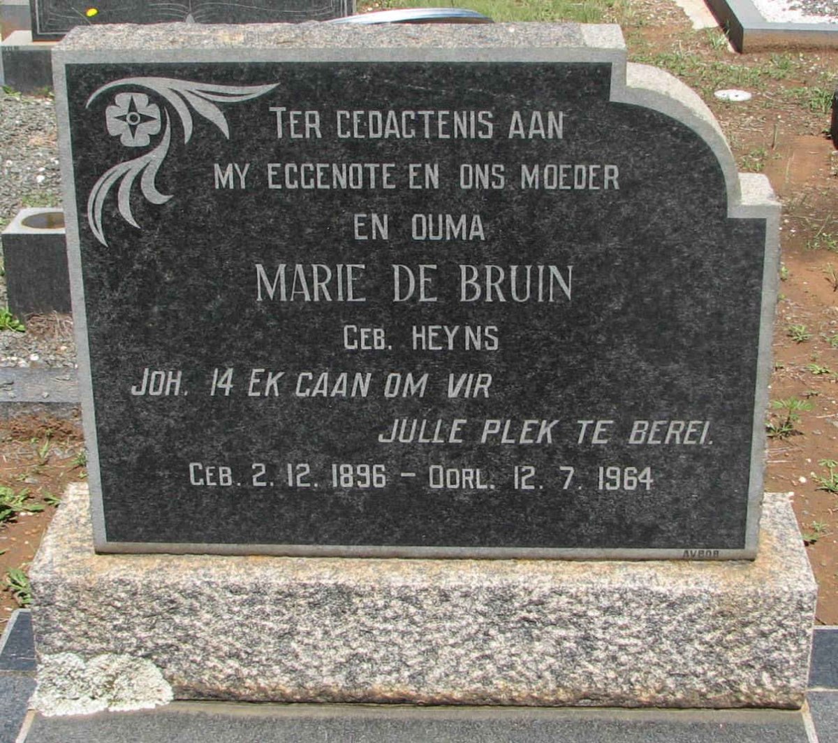 BRUIN Marie, de nee HEYNS 1896-1964