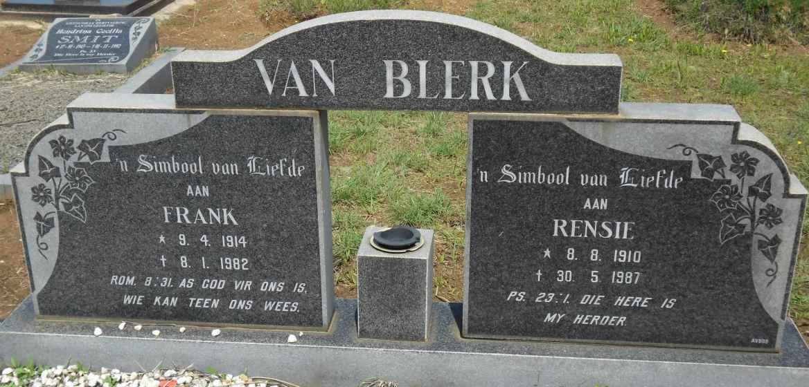 BLERK Frank, van 1914-1982 &amp; Rensie 1910-1987