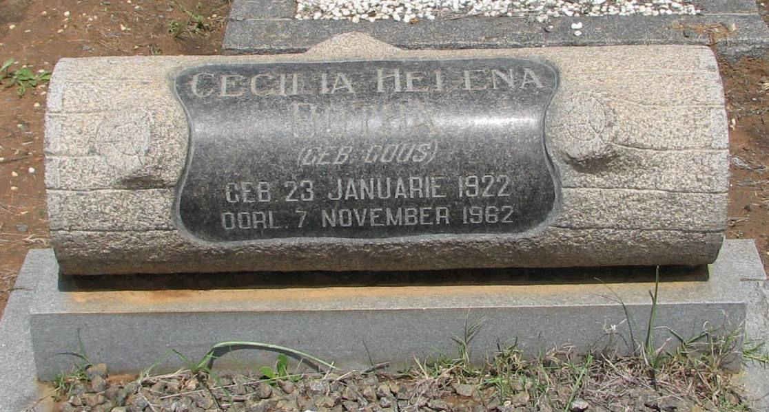 BOTHA Cecilia Helena nee GOUS 1922-1962