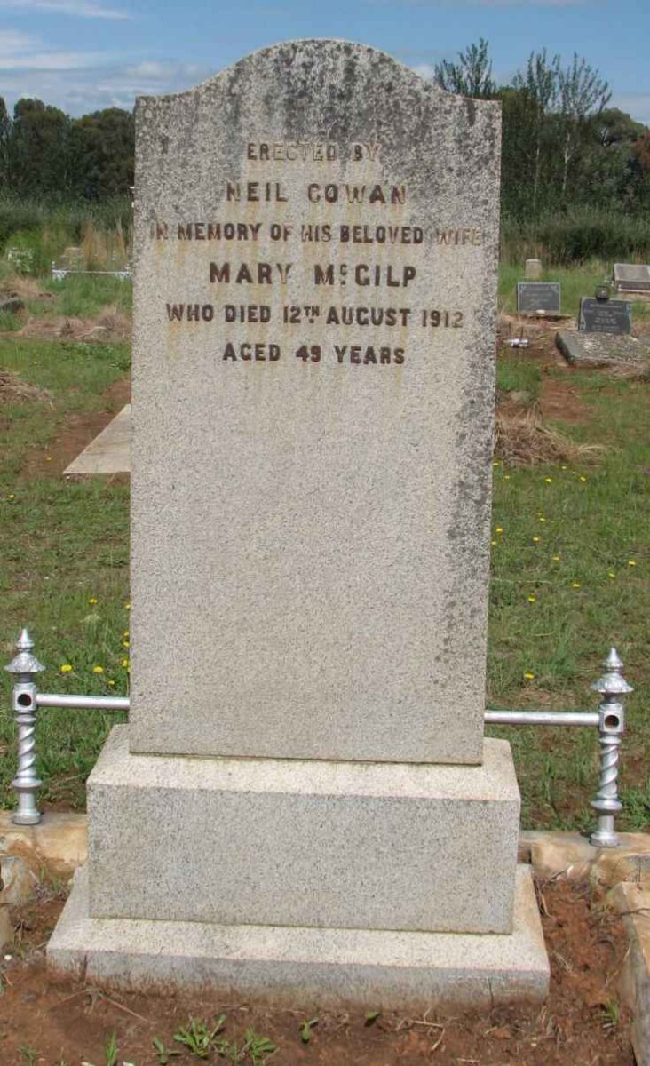 COWAN Mary McGilp -1912