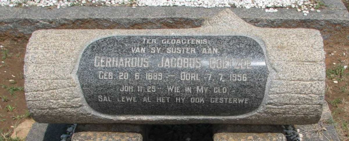 COETZEE Gerhardus Jacobus 1889-1956