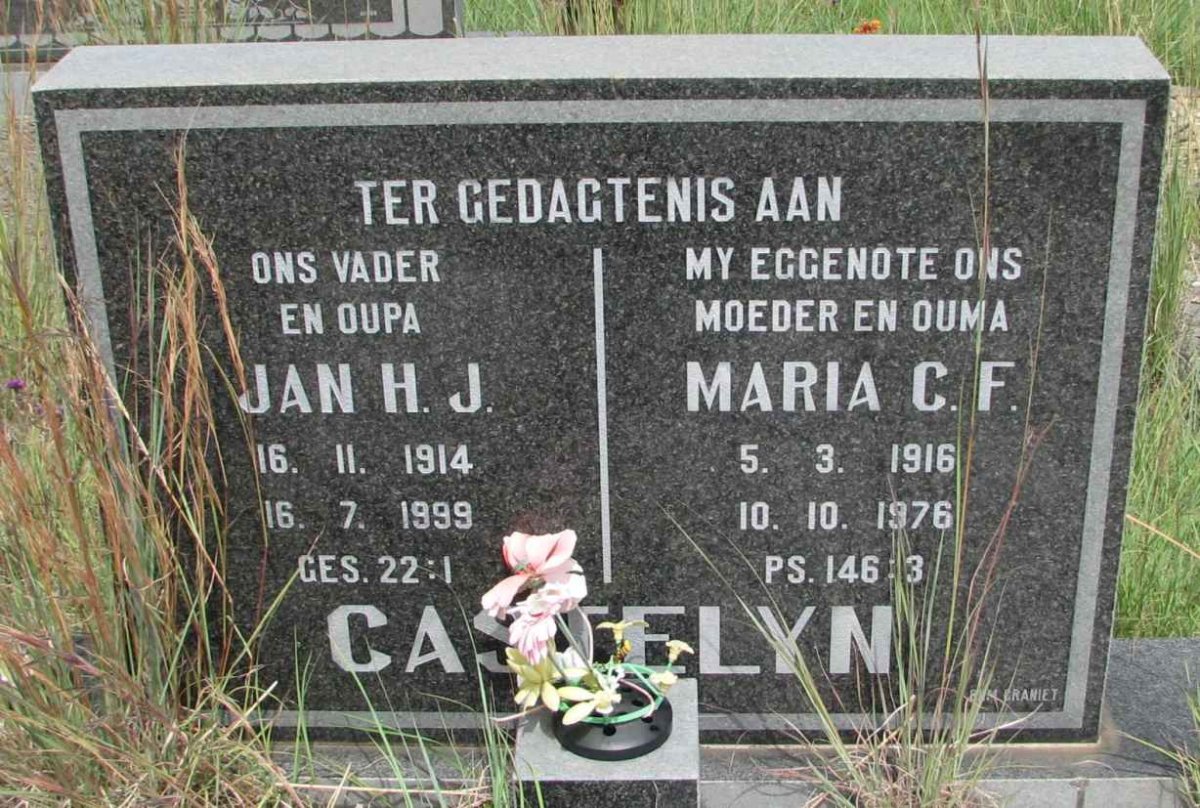 CASTELYN Jan H.J. 1914-1999 &amp; Maria C.F. 1916-1976