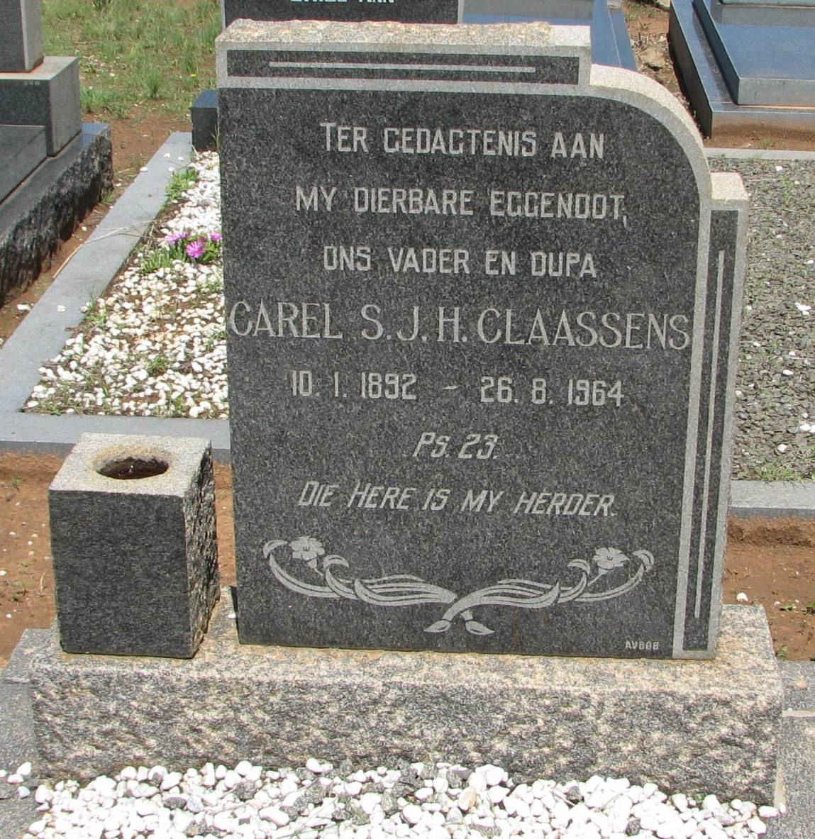 CLAASENS Carel S.J.H. 1892-1964