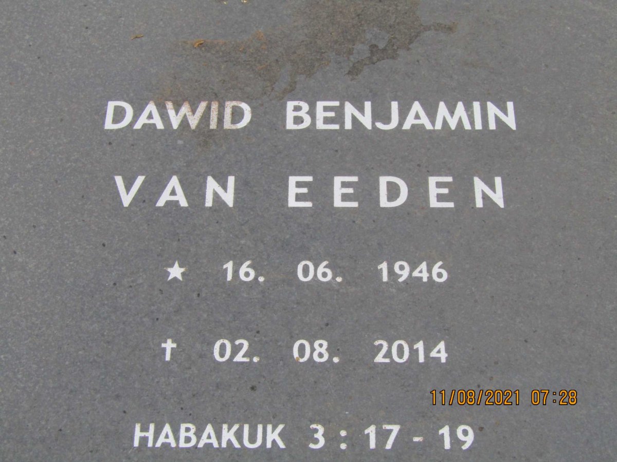 EEDEN Dawid Benjamin, van 1946-2014