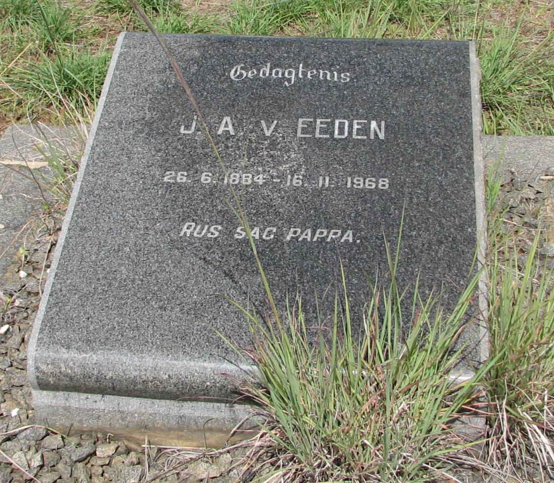EEDEN J.A., v. 1884-1968