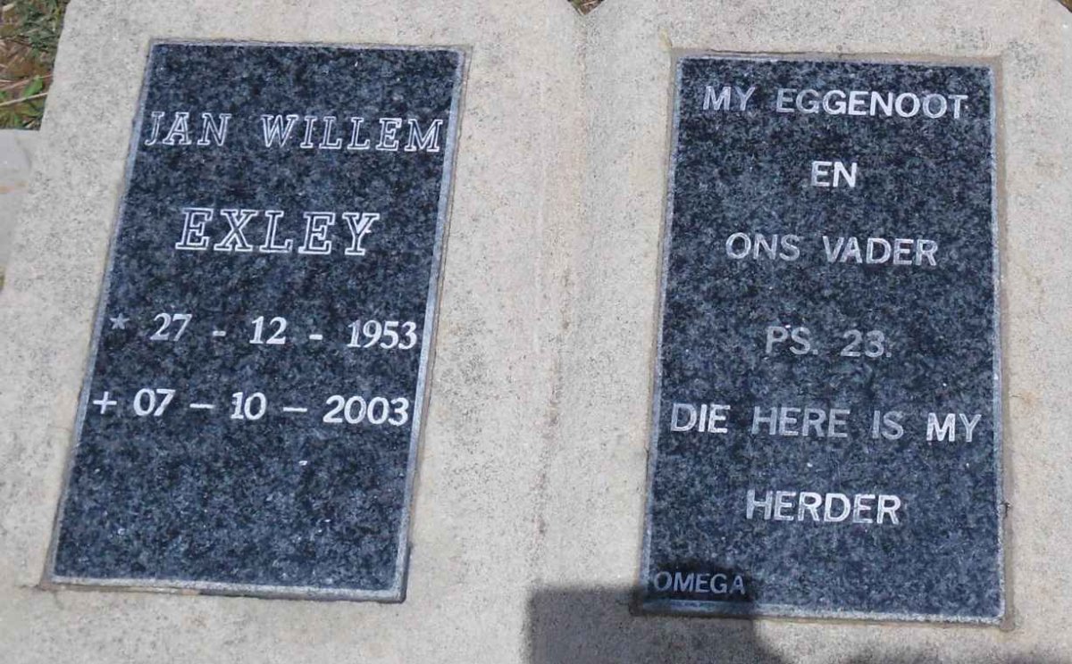 EXLEY Ian Willem 1953-2003