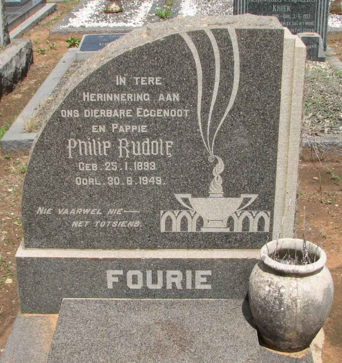 FOURIE Philip Rudolf 1893-1949