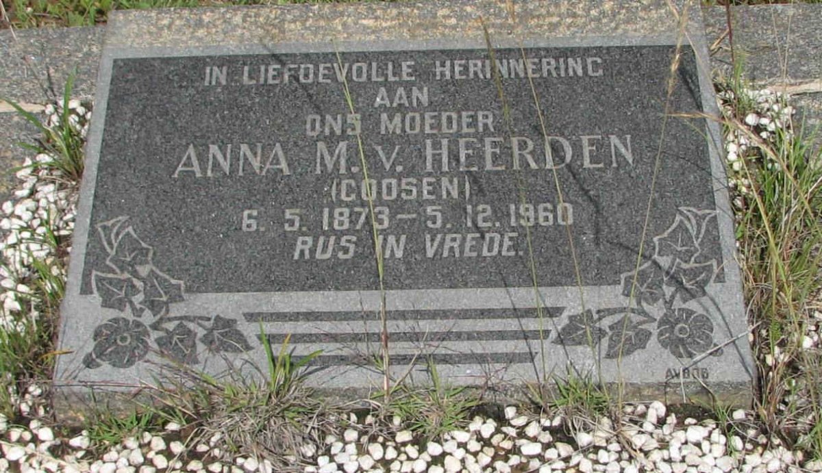 HEERDEN Anna M., v. nee GOOSEN 1873-1960