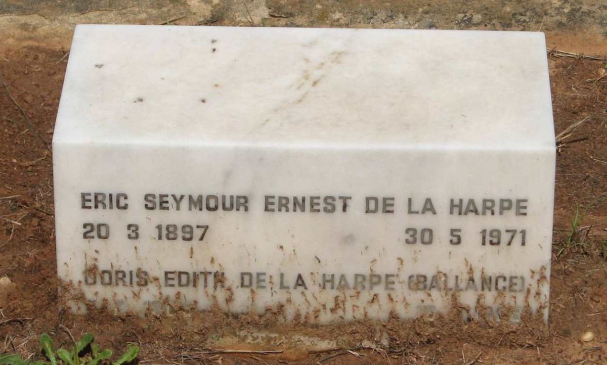HARPE Eric Seymour Ernest, de la 1897-1971 &amp; Doris-Edith BALLANCE 