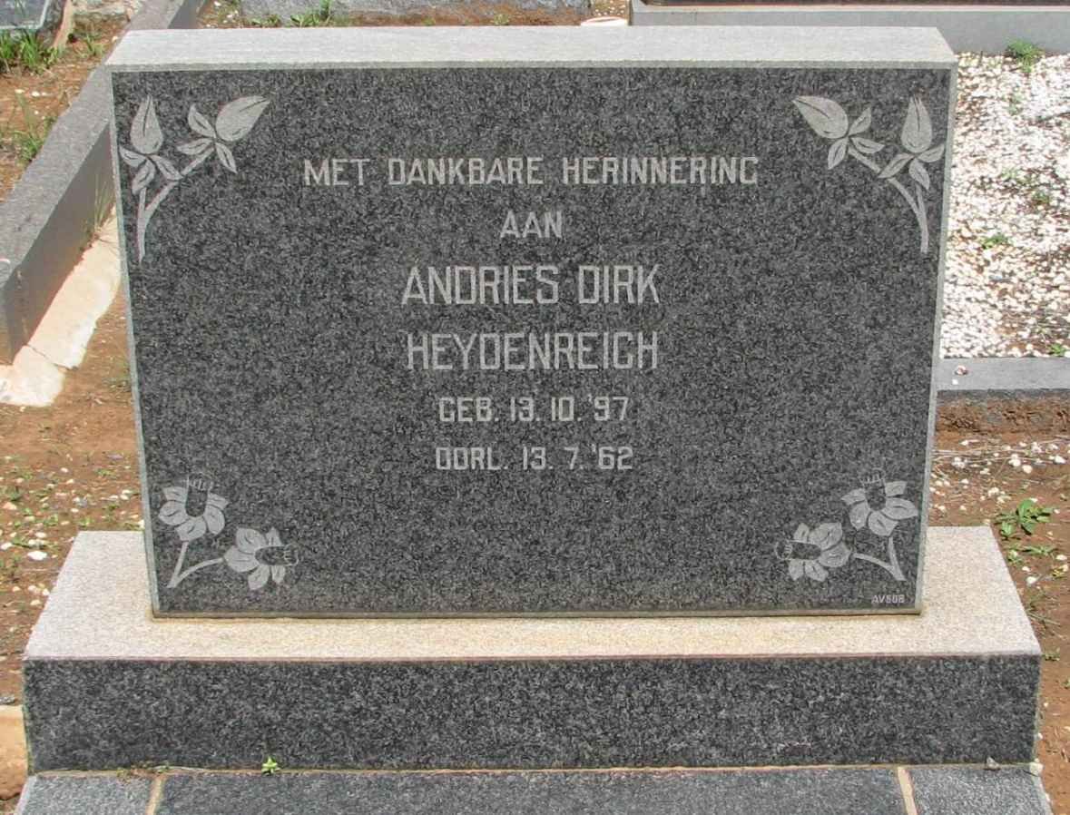 HEYDENREICH Andries Dirk 1897-1962