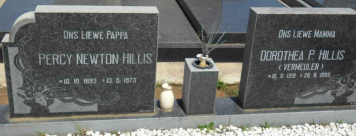 HILLIS Percy Newton 1893-1973 &amp; Dorothea P. VERMEULEN 1919-1985