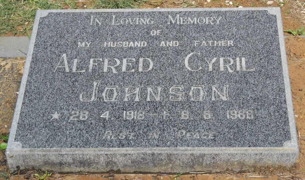 JOHNSON Alfred Cyril 1918-1988