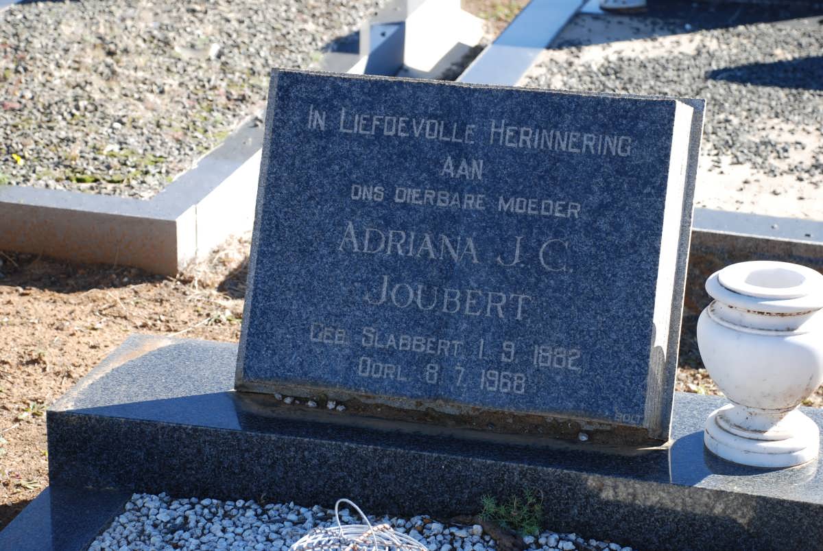 JOUBERT Adriana J.C. nee SLABBERT 1882-1968