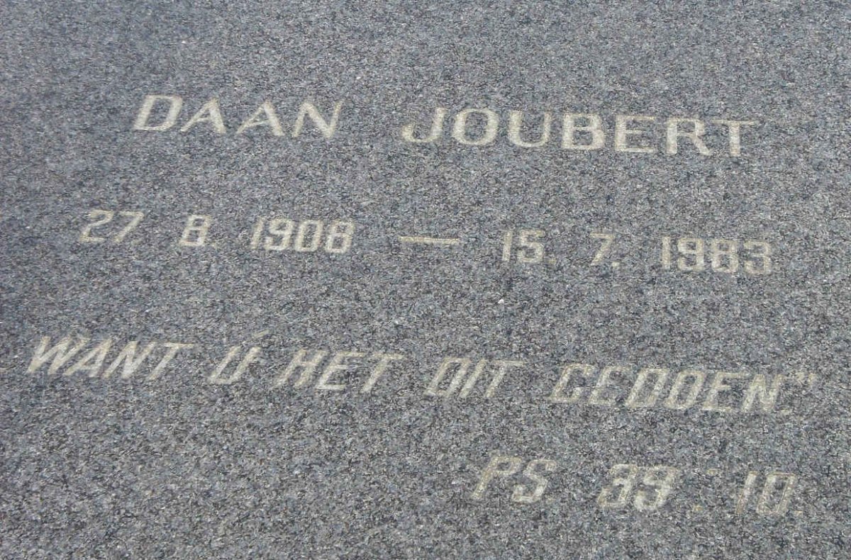 JOUBERT Daan 1908-1983