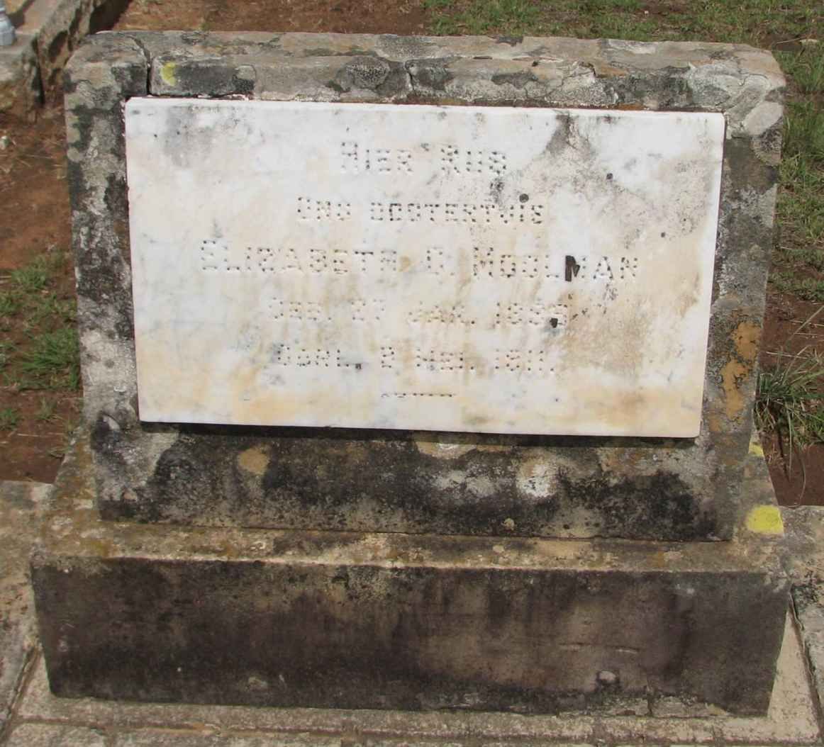 MOOLMAN Elizabeth D. 1885-1911