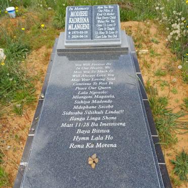 MLANGENI Modiehi Kadriena 1973-2024
