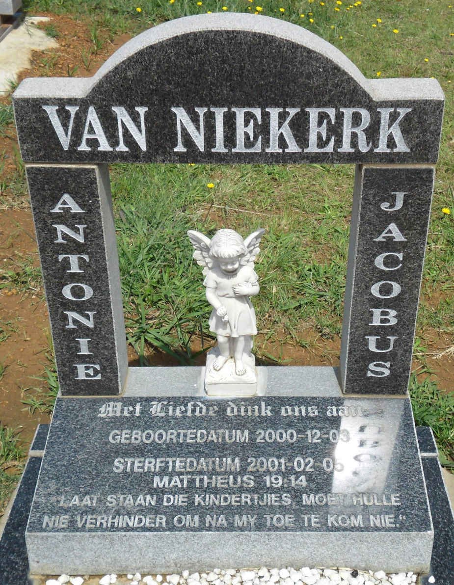 NIEKERK Antonie Jacobus, van 2000-2001