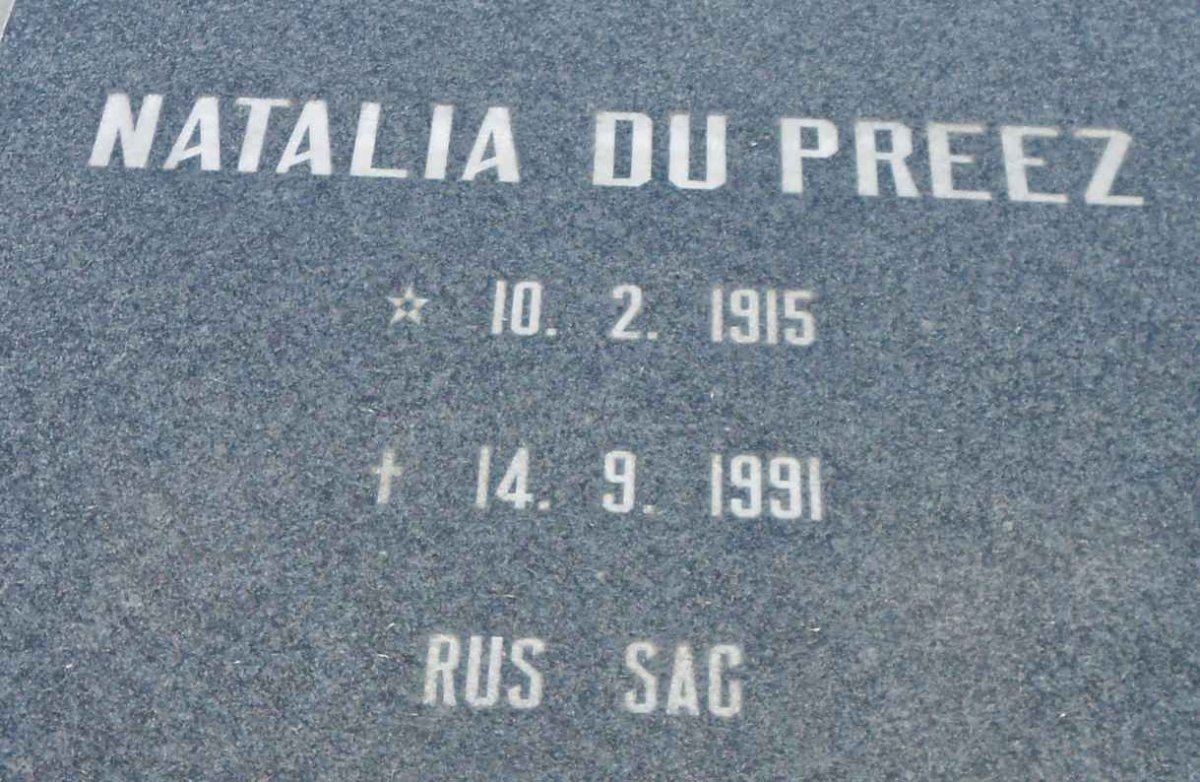 PREEZ Natalia, du 1915-1991