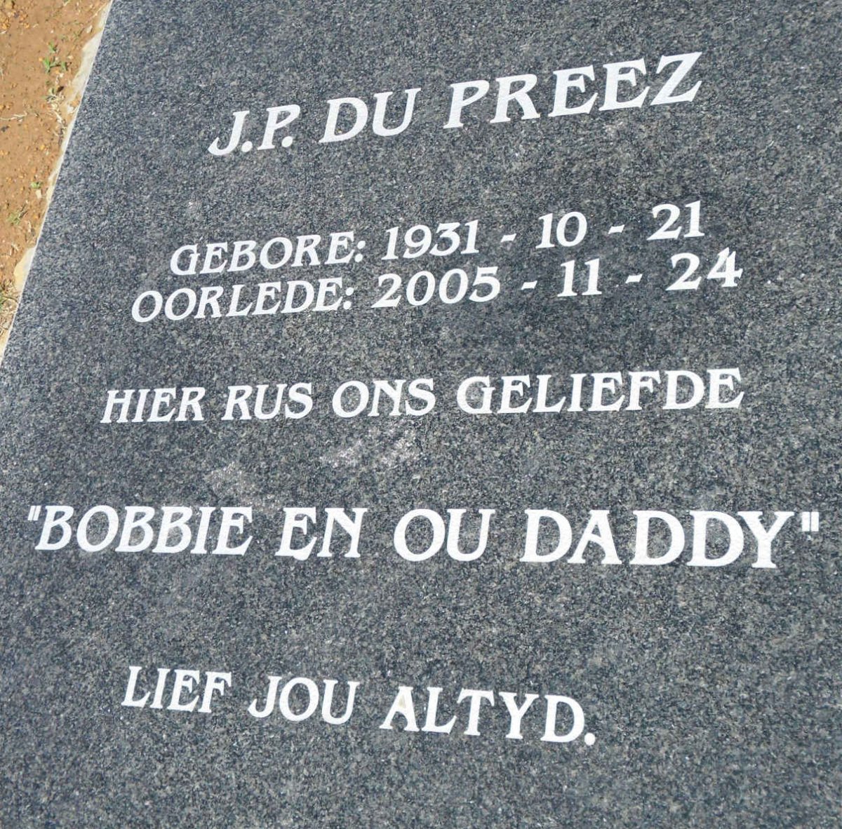 PREEZ J.P., du 1931-2005