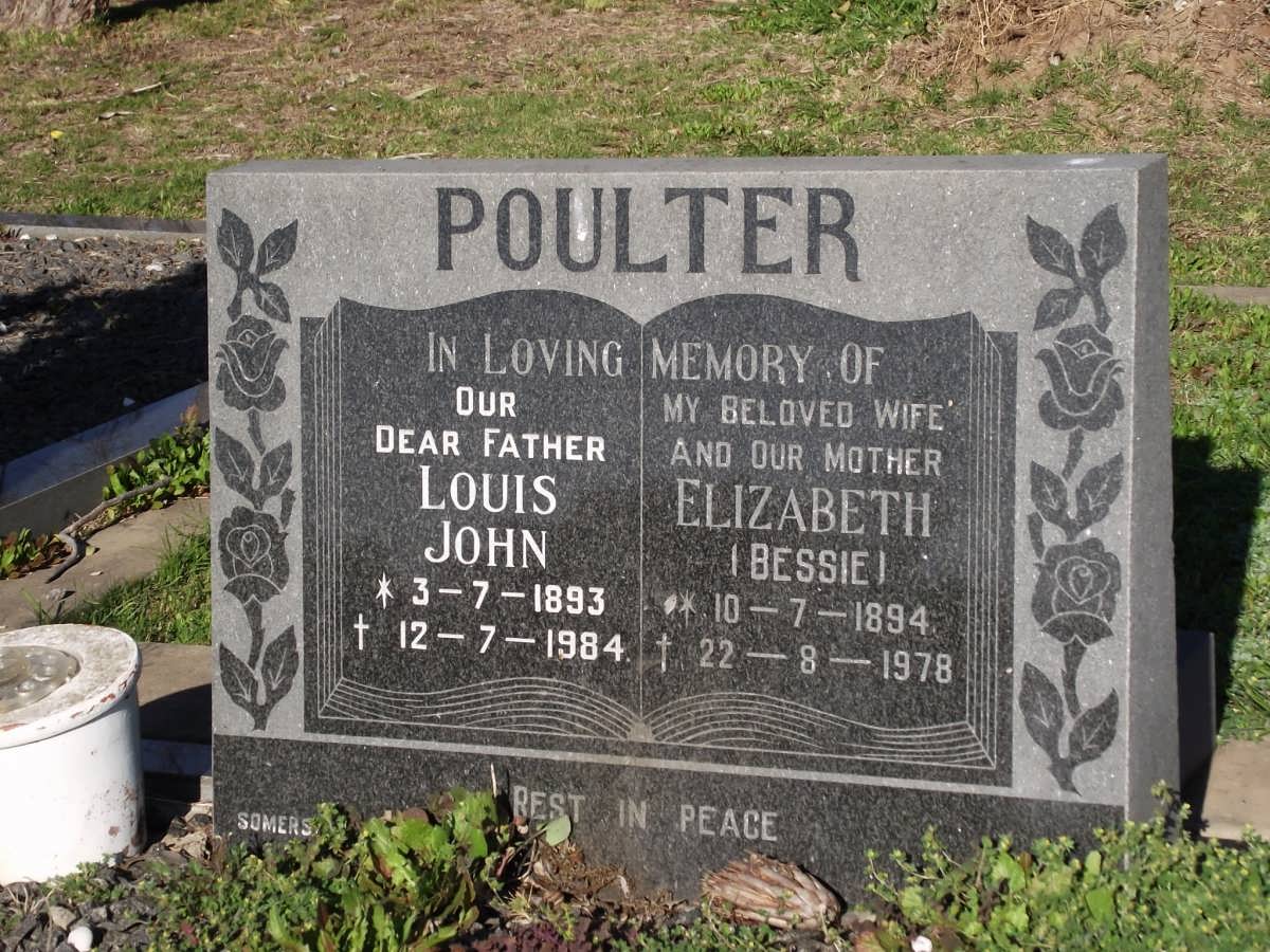 POULTER Louis John 1893-1984 &amp; Elizabeth 1894-1978