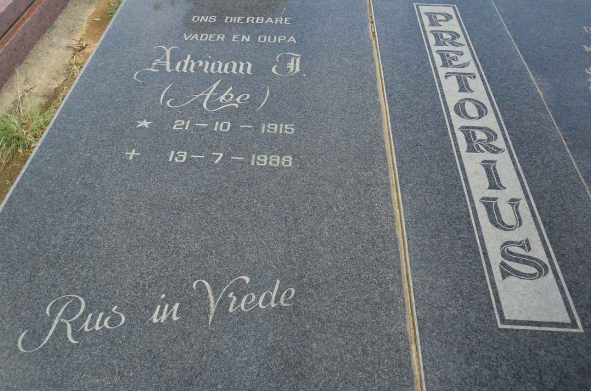 PRETORIUS Adriaan J. 1915-1988