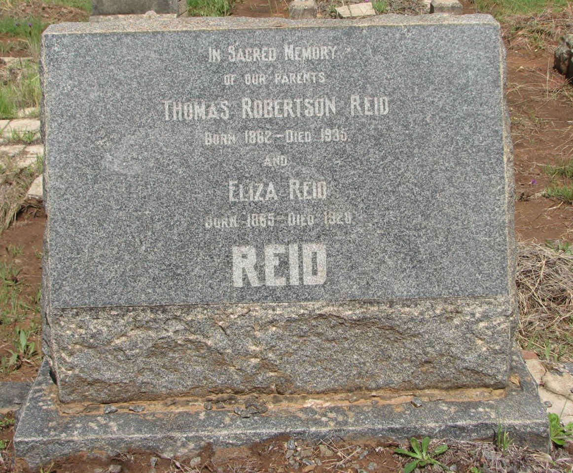 REID Thomas Robertson 1862-1935 &amp; Eliza 1865-1928