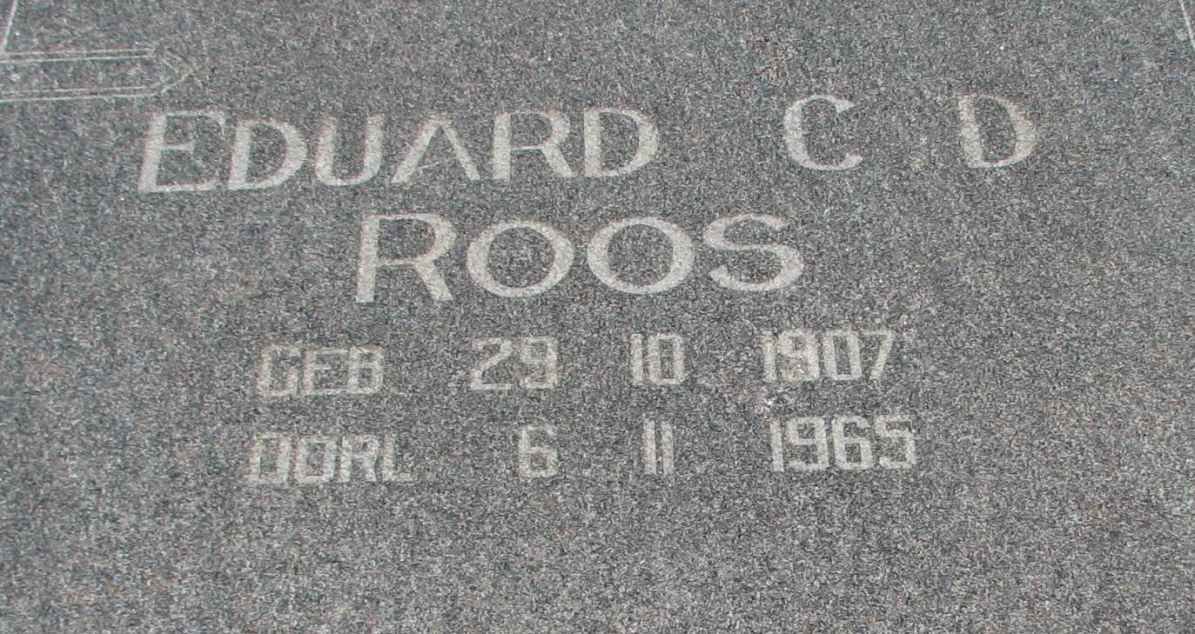 ROOS Eduard C.D. 1907-1965