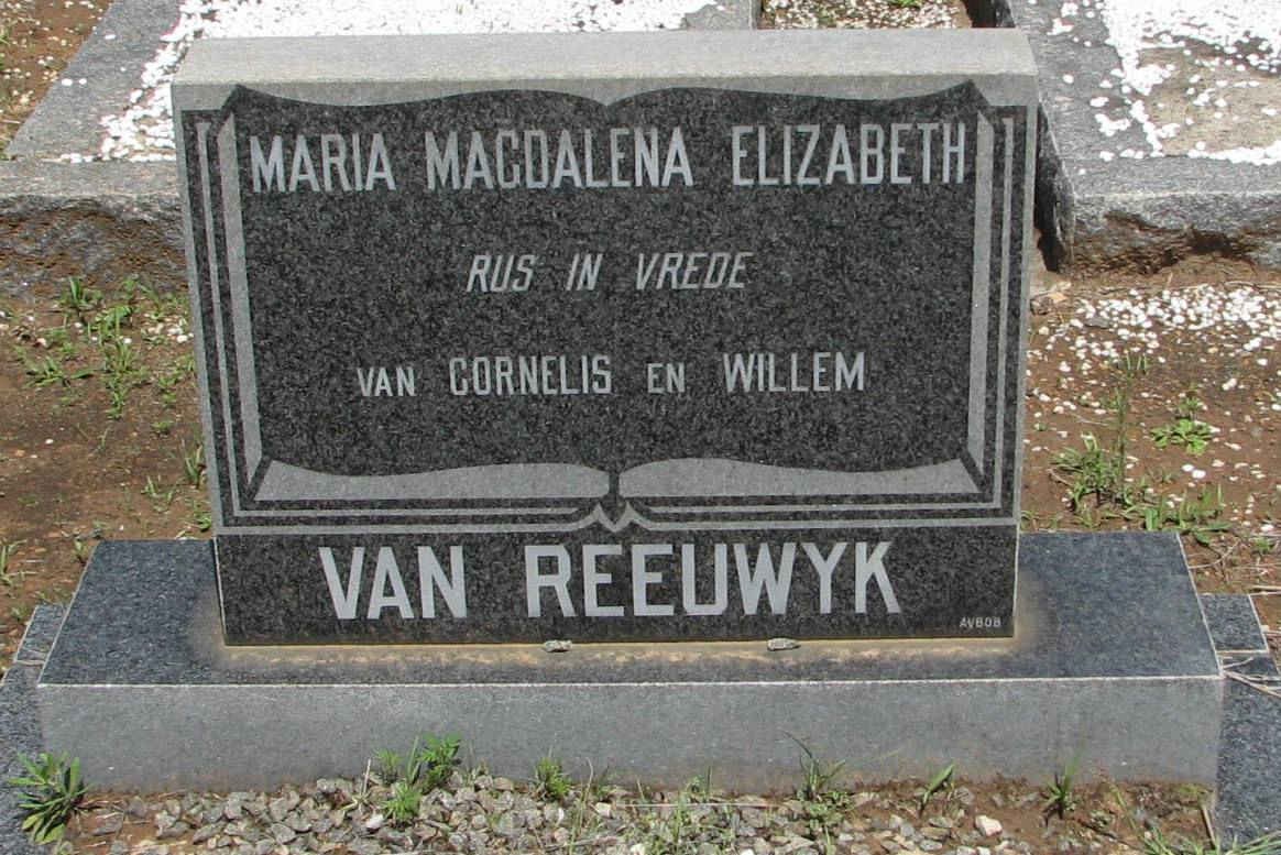 REEUWYK Maria Magdalena, van 