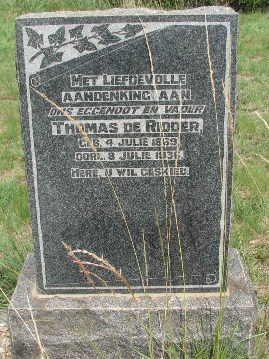 RIDDER Thomas, de 1869-1936