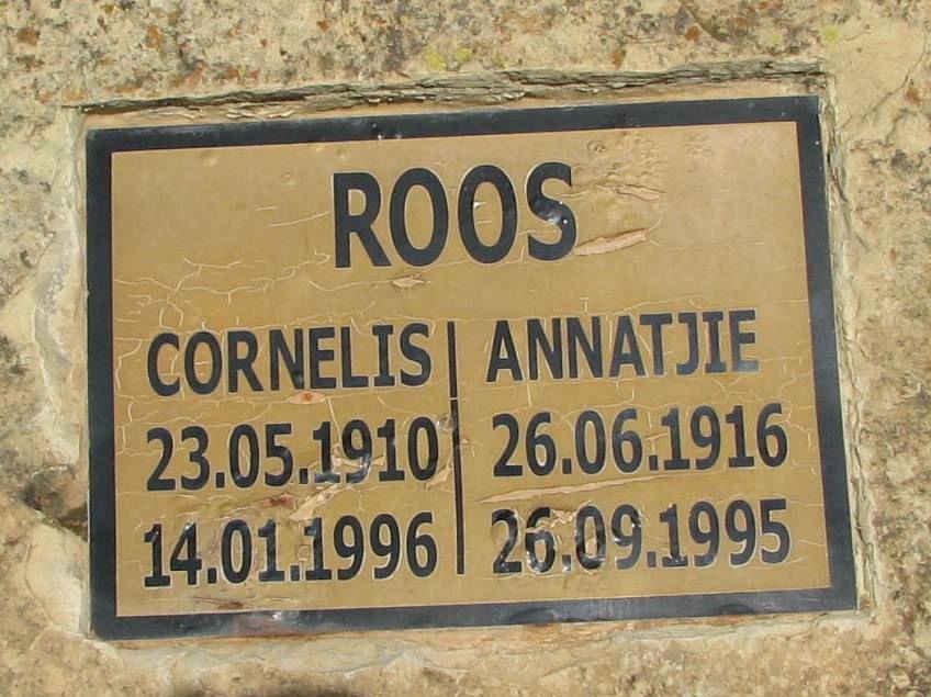 ROOS Cornelis 1910-1996 &amp; Annatjie 1916-1995