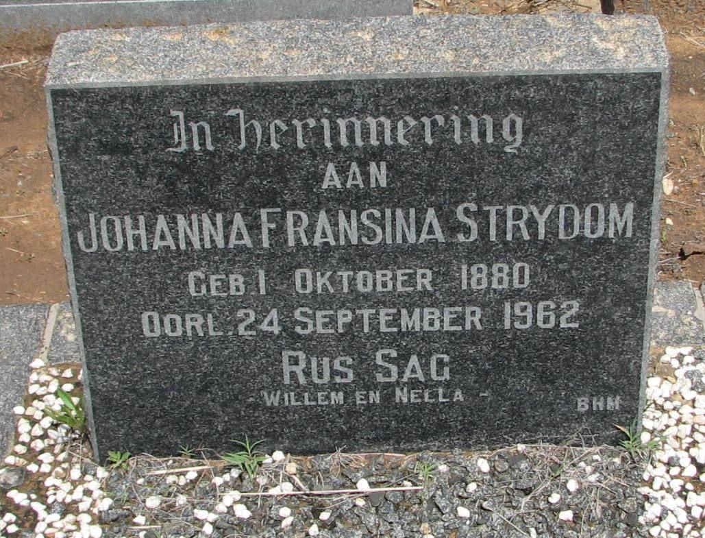 STRYDOM Johanna Fransina 1880-1962