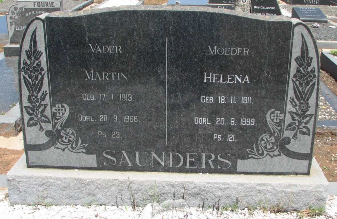 SAUNDERS Martin 1913-1966 &amp; Helena 1911-1999