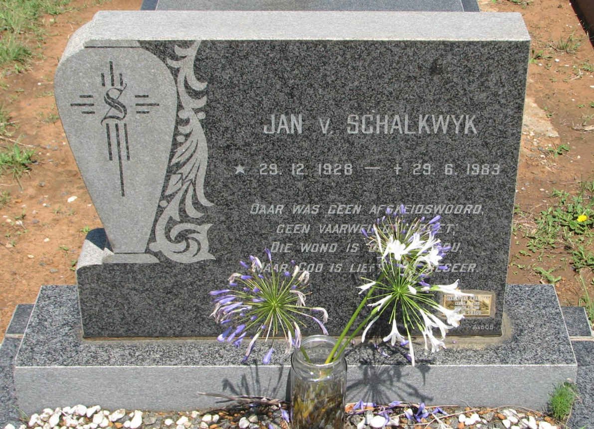 SCHALKWYK Jan, v. 1928-1983