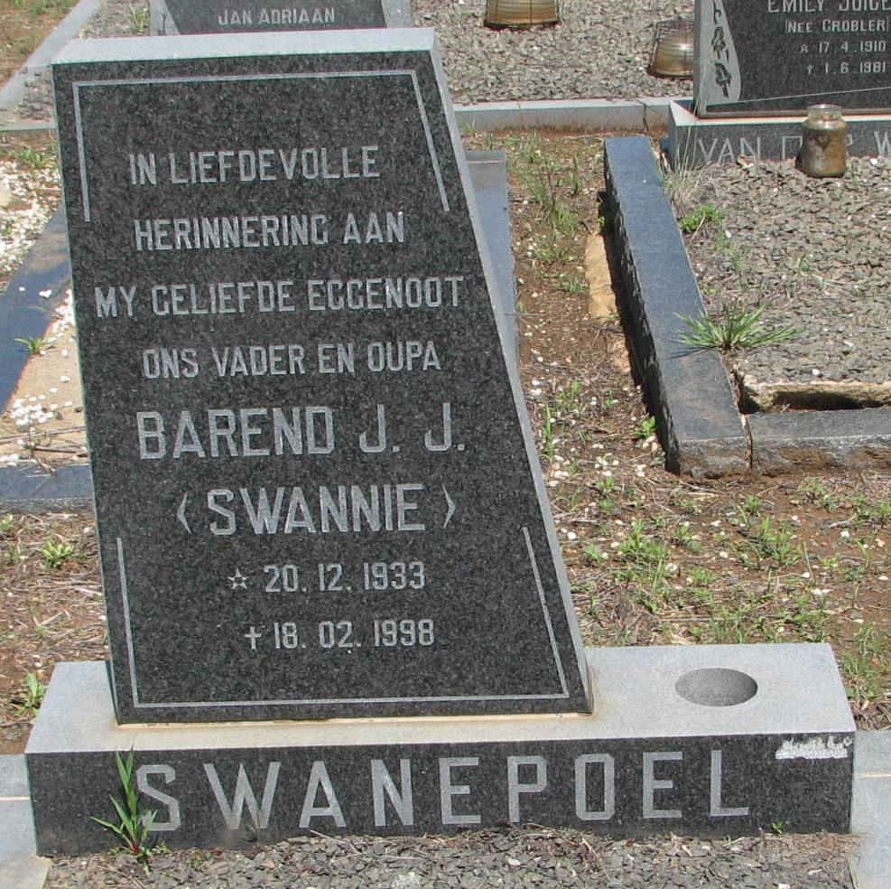 SWANEPOEL Barend J.J. 1933-1998