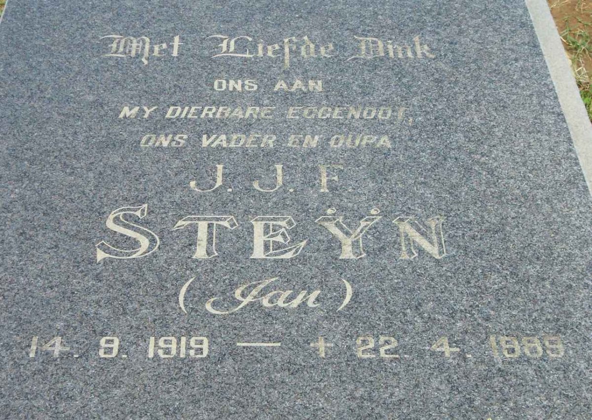 STEYN J.J.F. 1919-1989