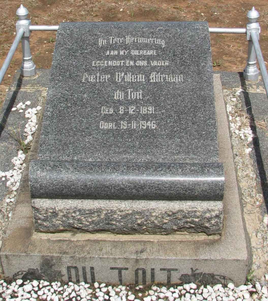 TOIT Pieter Willem Adriaan, du 1891-1946