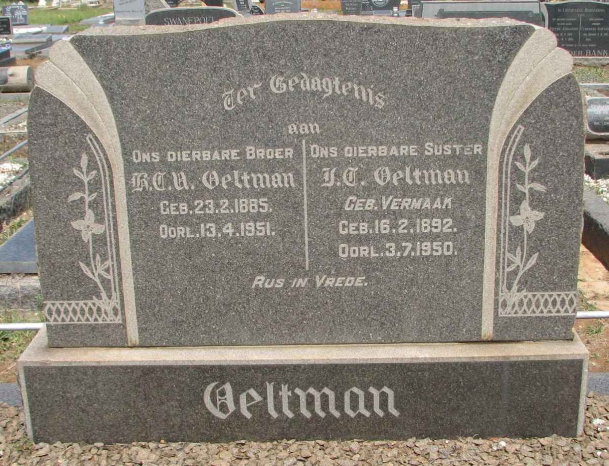 VELTMAN H.C.U. 1885-1951 &amp; J.C. VERMAAK 1892-1950