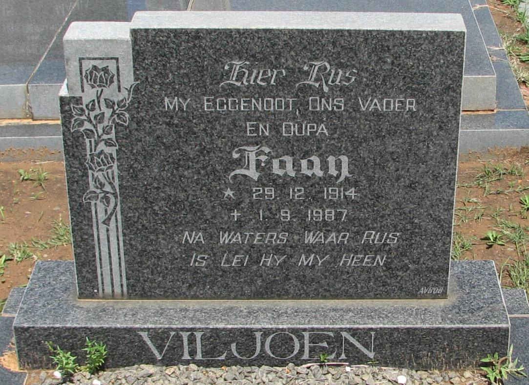 VILJOEN Faan 1914-1987