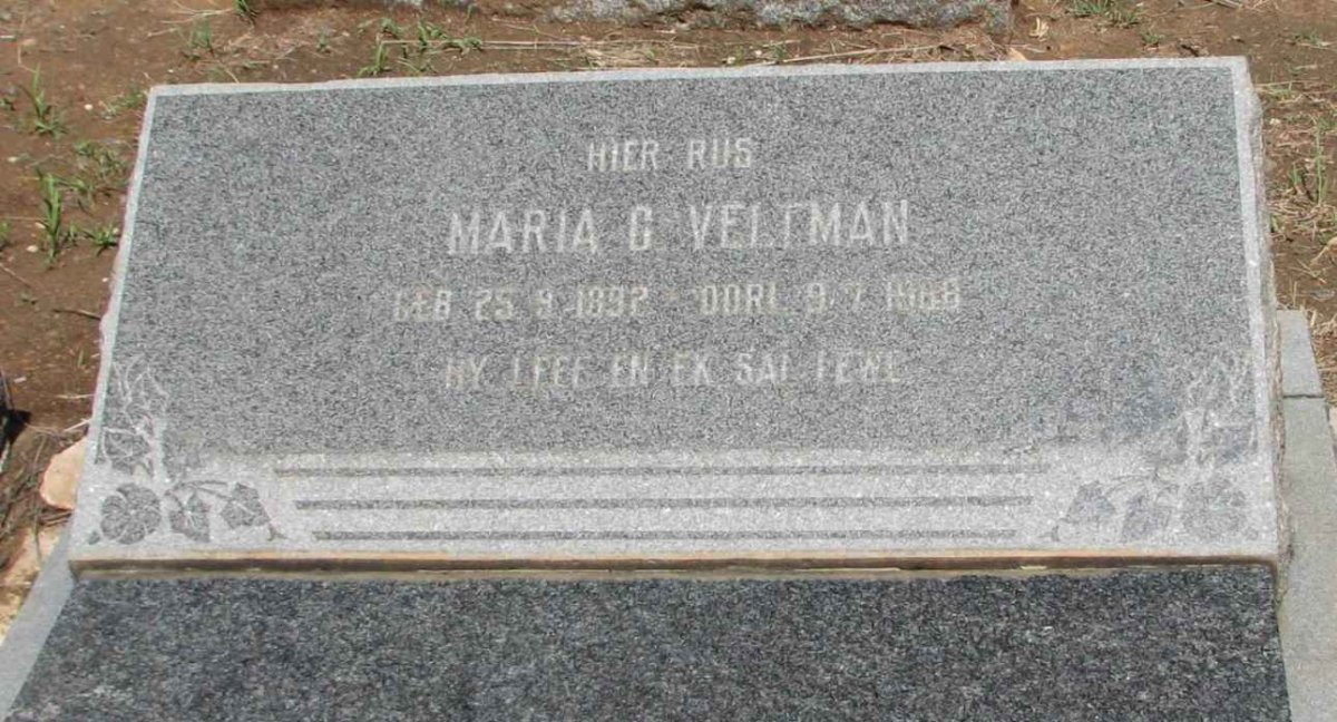 VELTMAN Maria C. 1892-1968