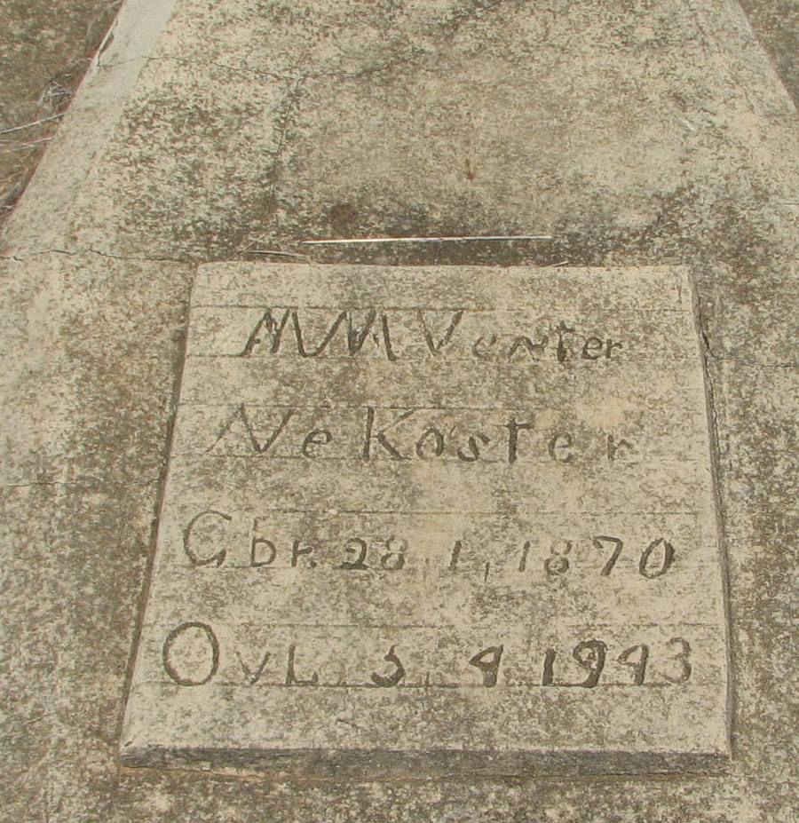 VENTER M.M. nee KOSTER 1870-1943